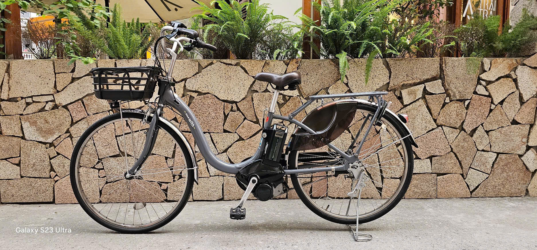 Xe Yamaha Pas With màu xám xanh